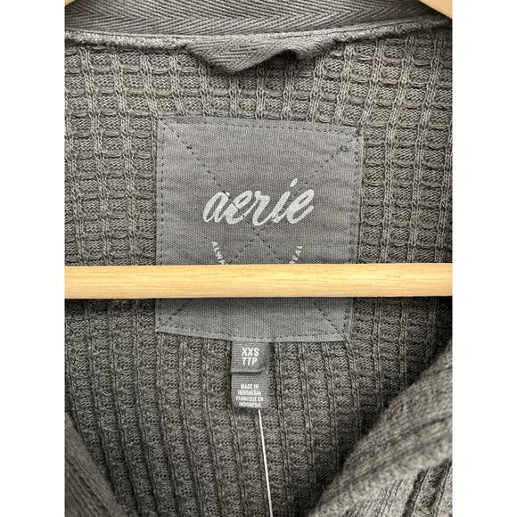 NWT Aerie Anytime Fave Waffle Shirt Oversized Lightweight Layering Shacket XXS - Picture 5 of 11